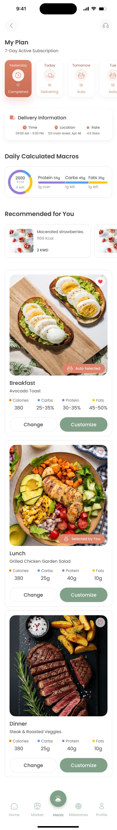 Numou My Day — Meals